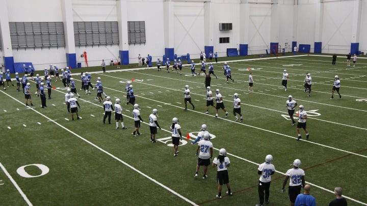 Detroit Lions work out at Allen Park practice facility