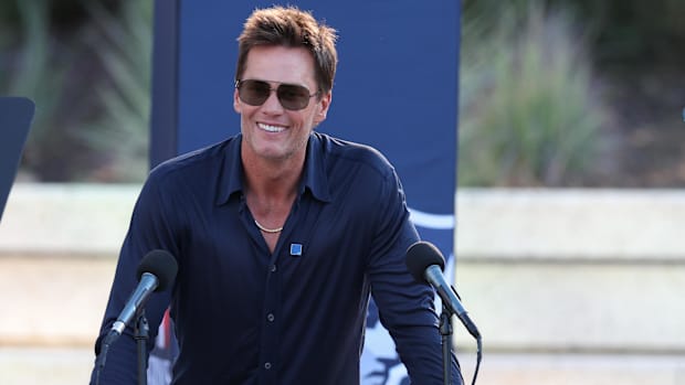 Tom Brady at statue ceremony Tom Brady at statue ceremony