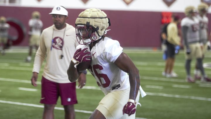 Florida State football players participate in the eighth practice of fall camp on Friday, Aug. 2, 2024