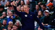 Utah State Aggies head coach Jerrod Calhoun.