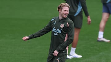 Manchester City Training Session And Press Conference - UEFA Champions League 2024/25 League Phase