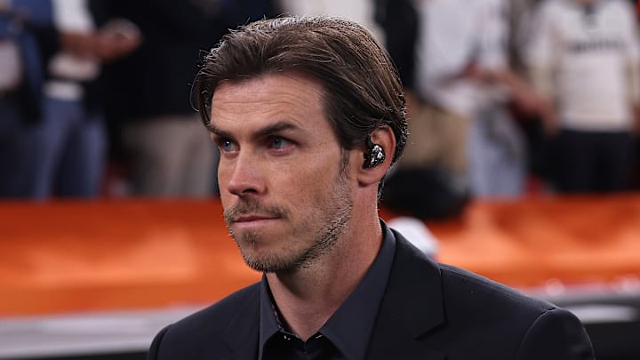 Gareth Bale lors de la finale d'Europa League entre Tottenham et Manchester United. Gareth Bale lors de la finale d'Europa League entre Tottenham et Manchester United.