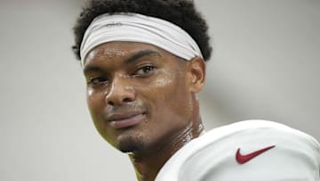 Arizona Cardinals cornerback Will Johnson (0) waits for a drill to complete during training camp at State Farm Stadium in Glendale on Aug. 6, 2025.