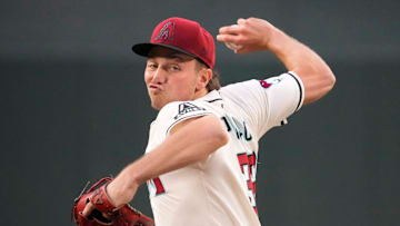 Arizona Diamondbacks pitcher Brandon Pfaadt (32) throws against the Tampa Bay Rays during the first inning at Chase Field in Phoenix on April 22, 2025.