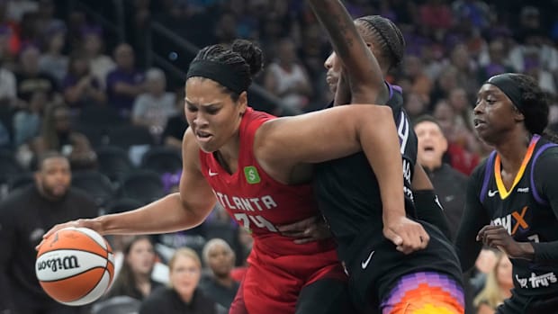 Natasha Mack defending Brionna Jones