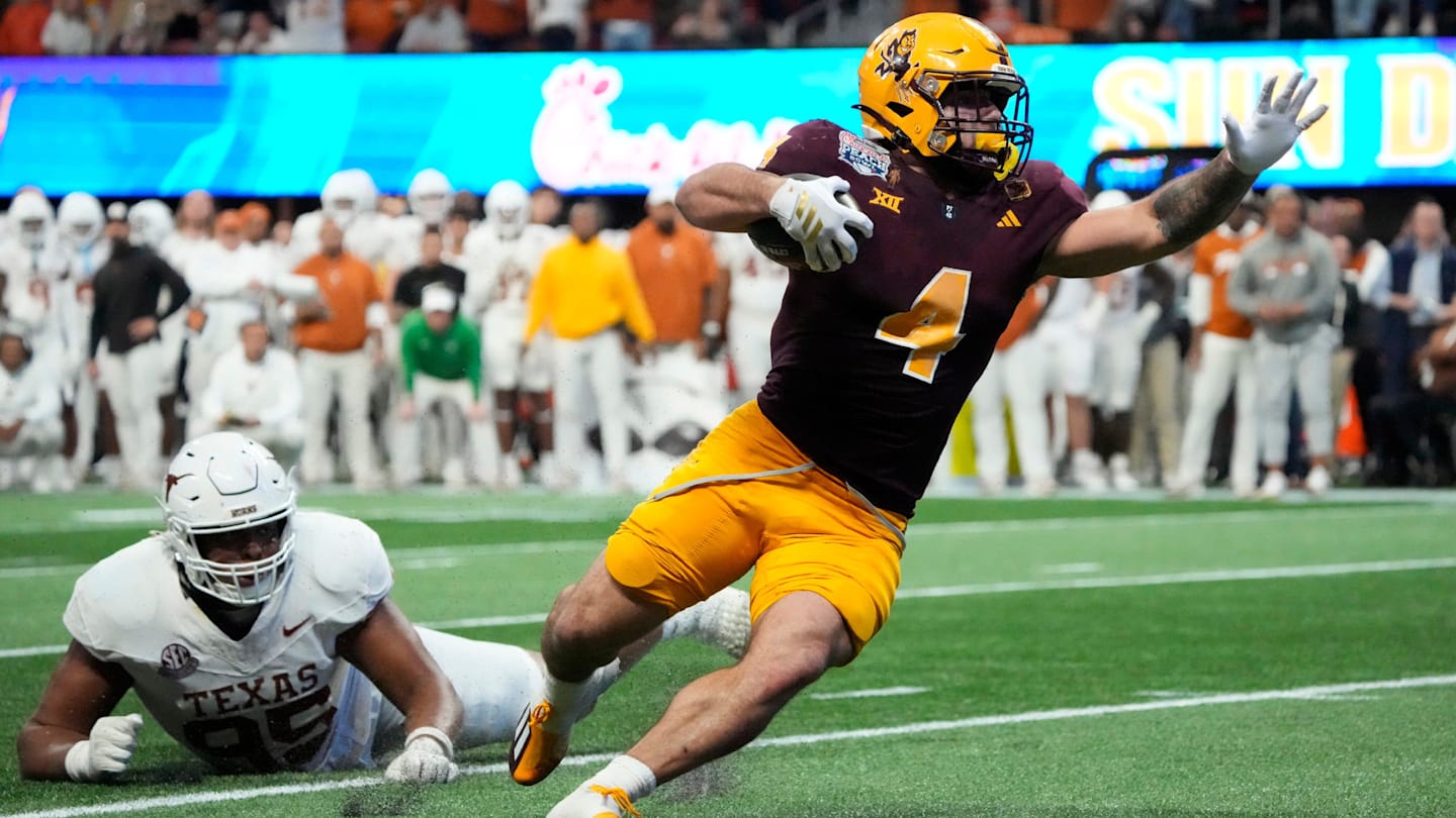 2025 NFL mock draft Arizona State's Cam Skattebo to Dallas Cowboys