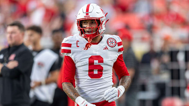 Nebraska wide receiver Dane Key during the Huskers' 2025 game vs. Cincinnati at Arrowhead Stadium in Kansas City