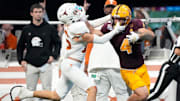 Arizona State's Cam Skattebo (4) is one of the top running backs in the 2025 NFL Draft.