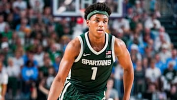 The Michigan State Spartans compete against the North Carolina Tar Heels in the Fort Myers Tip-Off Beach Division game at Suncoast Credit Union Arena on Fort Myers, Fla., on Thursday, Nov. 27, 2025.