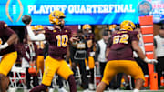 Arizona State quarterback Sam Leavitt (10).