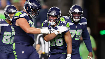 George Holani of the Seattle Seahawks