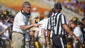 Iowa coach Kirk Ferentz is shown during the 2017 Outback Bowl in Tampa, FL, where the Hawkeyes were defeated, 30-3, by Florida. The Outback could take the Hawkeyes again this year.