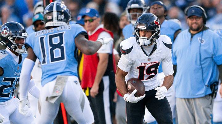 Houston Texans wide receiver Xavier Hutchinson (19) 