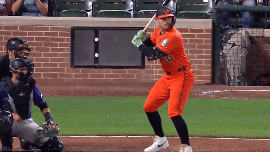 Alex Jackson stepped into a home run Saturday night | Screengrab via the Baltimore Orioles (@Orioles) on X/Twitter