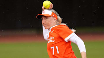 Bandits shortstop Skylar Wallace fields a ground ball as a Team Kilfoyl member during an Athletes Unlimited Pro (now known as the All-Star Cup) game against Team McQuillin at Max R. Joyner Family Stadium on Aug. 7, 2024 in Greenville, N.C.
