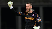 David De Gea of ACF Fiorentina celebrates after Albert...