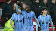 Pape Matar Sarr, auteur du deuxième but de Tottenham contre Brentford