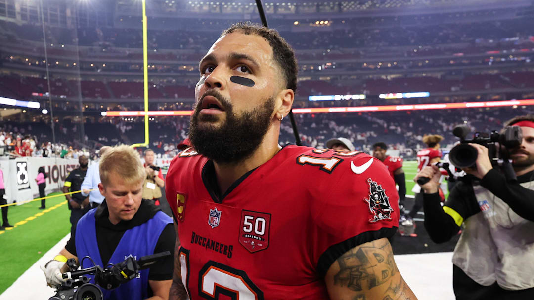 Tampa Bay Buccaneers wide receiver Mike Evans (13) looks on after the game against the Houston Texans 