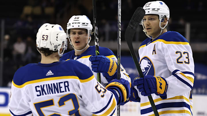 Former Buffalo Sabres stars Jeff Skinner and Sam Reinhart face off for the 2025 Stanley Cup.