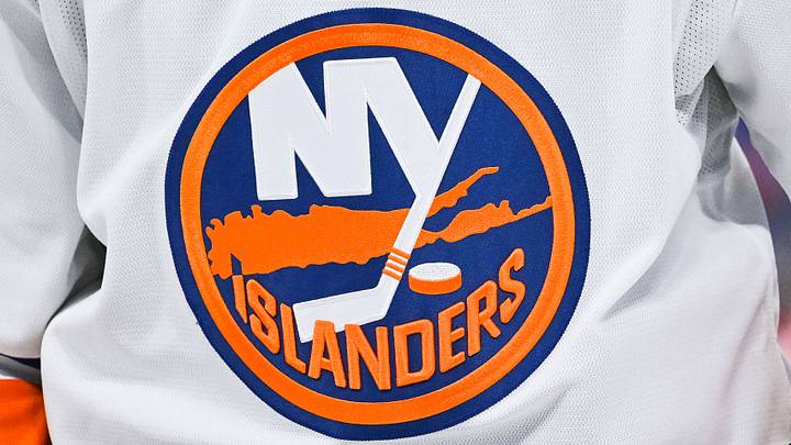 Feb 11, 2023; Montreal, Quebec, CAN; View of a New York Islanders logo on a jersey worn by a member of the team against the Montreal Canadiens during the second period at Bell Centre. Mandatory Credit: David Kirouac-USA TODAY Sports Feb 11, 2023; Montreal, Quebec, CAN; View of a New York Islanders logo on a jersey worn by a member of the team against the Montreal Canadiens during the second period at Bell Centre. Mandatory Credit: David Kirouac-USA TODAY Sports