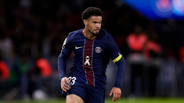 Warren Zaire-Emery lors de Paris Saint-Germain - RC Strasbourg. Warren Zaire-Emery lors de Paris Saint-Germain - RC Strasbourg.
