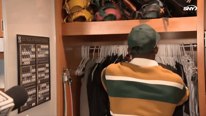 Jazz Chisholm Jr. was interviewed with his back to the camera