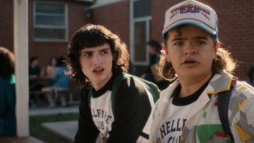 STRANGER THINGS. (L to R) Finn Wolfhard as Mike Wheeler and Gaten Matarazzo as Dustin Henderson in STRANGER THINGS. Cr. Courtesy of Netflix © 2022