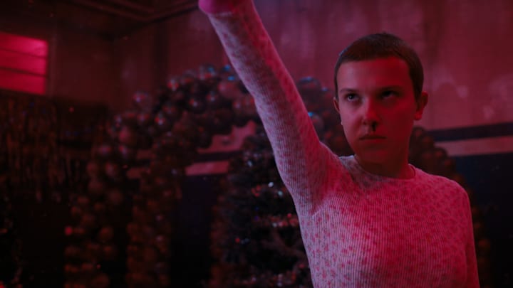STRANGER THINGS. Millie Bobby Brown as Eleven in STRANGER THINGS. Cr. Courtesy of Netflix © 2022