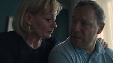 Adolescence. (L to R) Christine Tremarco as Manda Miller, Stephen Graham as Eddie Miller, in Adolescence. Cr. Courtesy of Netflix © 2024