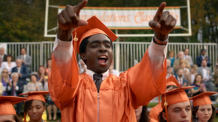 STRANGER THINGS: SEASON 5. Caleb McLaughlin as Lucas Sinclair in Stranger Things: Season 5. Cr. COURTESY OF NETFLIX © 2025