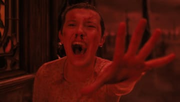 STRANGER THINGS. Millie Bobby Brown as Eleven in STRANGER THINGS. Cr. Courtesy of Netflix © 2022