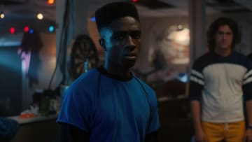 STRANGER THINGS. Caleb McLaughlin as Lucas Sinclair in STRANGER THINGS. Cr. Courtesy of Netflix © 2022