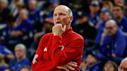 Feb 22, 2025; Colorado Springs, Colorado, USA; Fresno State Bulldogs head coach Vance Walberg looks on in the second half against the Air Force Falcons at Clune Arena. Mandatory Credit: Isaiah J. Downing-Imagn Images