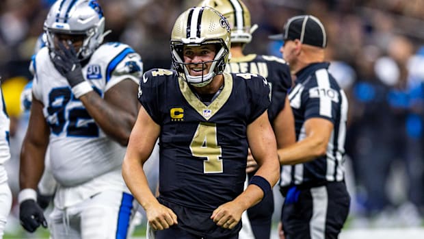 Saints quarterback Derek Carr had a strong outing in his first game.