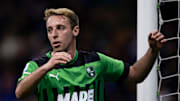 Davide Frattesi of US Sassuolo looks dejected during the...