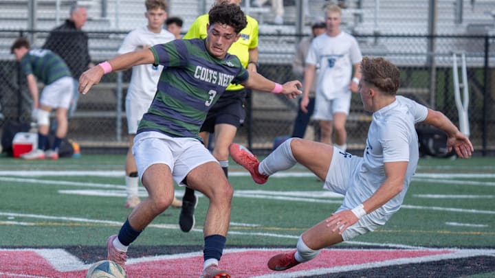 Colts Neck junior Sean Moore (3) was one of more than boys soccer players selected as a 2025 All-American by United Soccer Coaches. Colts Neck junior Sean Moore (3) was one of more than boys soccer players selected as a 2025 All-American by United Soccer Coaches.