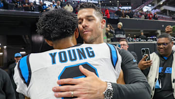 Dave Canales and Bryce Young