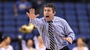 Former Georgia Tech Yellow Jackets head coach Josh Pastner reacts in the second half of the first round of the ACC Tournament at Greensboro Coliseum. 