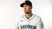 Seattle Mariners pitcher Brandyn Garcia poses for a portrait during media day Feb. 20 at Peoria Sports Complex.