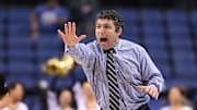 Former Georgia Tech Yellow Jackets head coach Josh Pastner reacts in the second half of the first round of the ACC Tournament at Greensboro Coliseum. 
