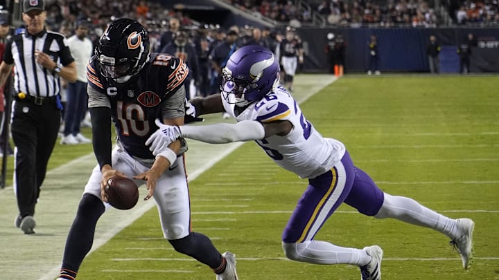 The Bears squandered a late lead against the Vikings. The Bears squandered a late lead against the Vikings.