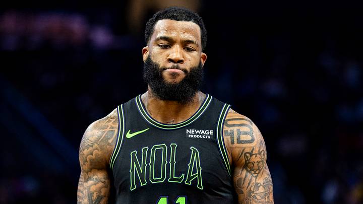 Nov 29, 2025; San Francisco, California, USA; New Orleans Pelicans guard Saddiq Bey (41) reacts during the fourth quarter against the Golden State Warriors at Chase Center. Mandatory Credit: John Hefti-Imagn Images