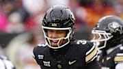 Oct 11, 2025; Boulder, Colorado, USA; Colorado Buffaloes quarterback Kaidon Salter (3) calls out in the first quarter against the Iowa State Cyclones at Folsom Field.
