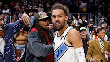 Trae Young & Quavo post game