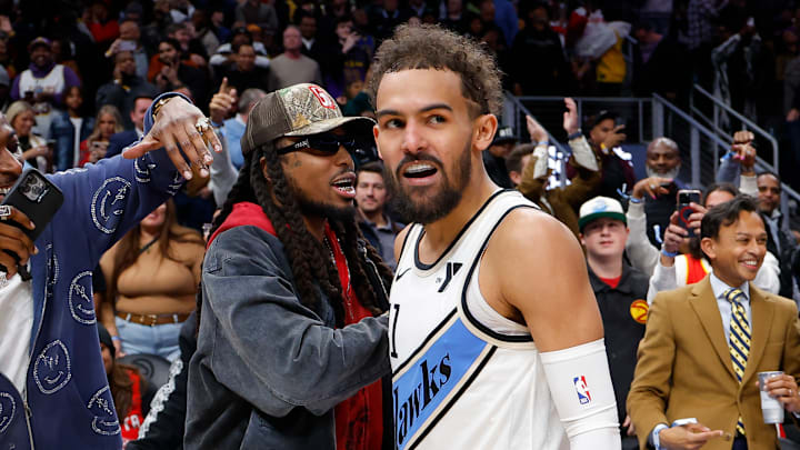Trae Young & Quavo post game
