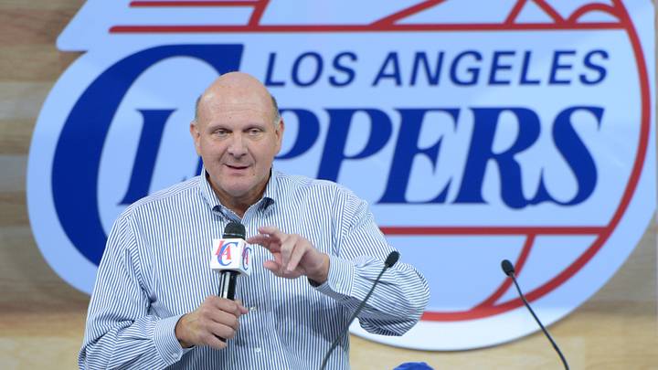 Aug 18, 2014; Los Angeles, CA, USA; Los Angeles Clippers owner Steve Ballmer at fan fest at Staples Center. Mandatory Credit: Kirby Lee-USA TODAY Sports
