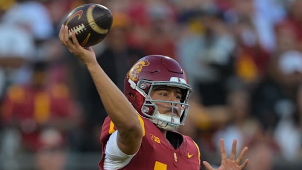 USC trojans lincoln riley college football playoff Recruiting Transfer NIL Jayden Maiava Michigan Wolverines Heisman Trophy 