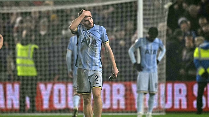 Dejan Kulusevski after Tottenham failed to test Nottingham Forrest's keeper during one of their many attacks