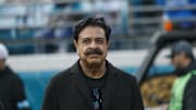 Dec 15, 2024; Jacksonville, Florida, USA; Jacksonville Jaguars owner Shad Khan watches the game against the New York Jets at EverBank Stadium. Mandatory Credit: Morgan Tencza-Imagn Images