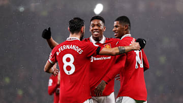 Bruno Fernandes, Anthony Martial, Marcus Rashford